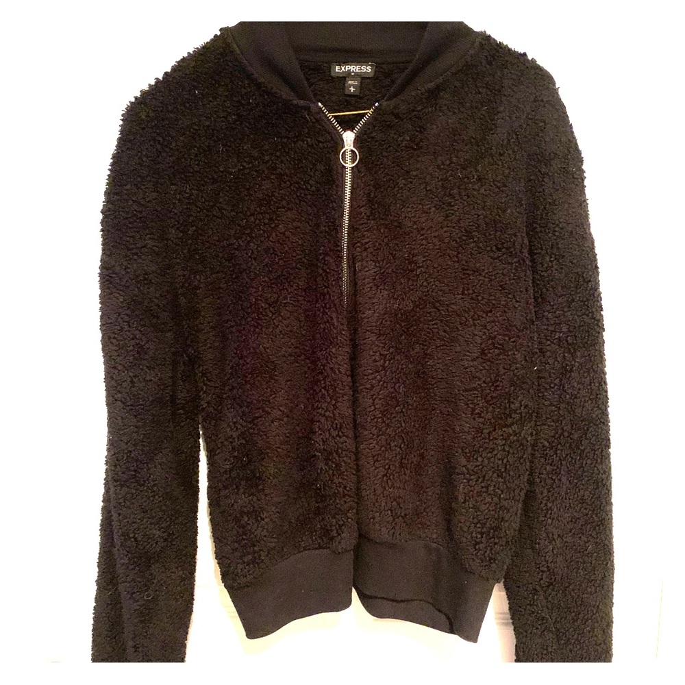 Express fleece bomber cut jacket